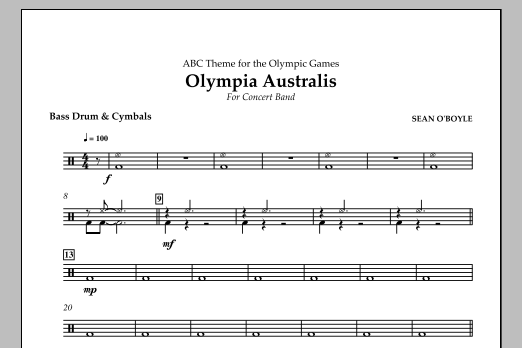 Download Sean O'Boyle Olympia Australis (Concert Band) - Bass Sheet Music