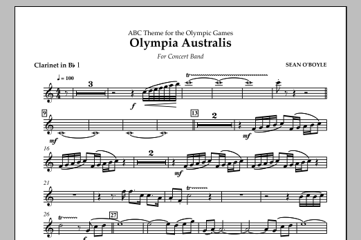 Download Sean O'Boyle Olympia Australis (Concert Band) - Bb C Sheet Music