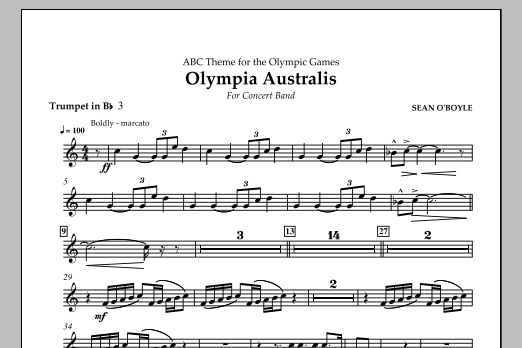 Download Sean O'Boyle Olympia Australis (Concert Band) - Bb T Sheet Music