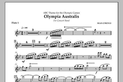 Download Sean O'Boyle Olympia Australis (Concert Band) - Flut Sheet Music
