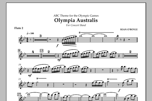 Download Sean O'Boyle Olympia Australis (Concert Band) - Flut Sheet Music