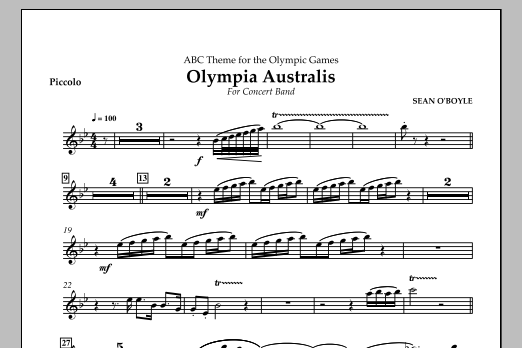 Download Sean O'Boyle Olympia Australis (Concert Band) - Picc Sheet Music