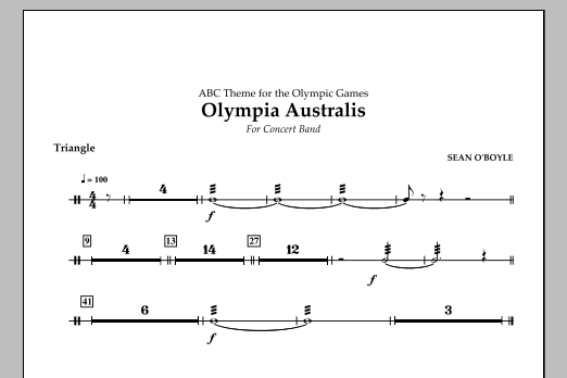 Download Sean O'Boyle Olympia Australis (Concert Band) - Tria Sheet Music