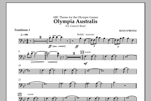Download Sean O'Boyle Olympia Australis (Concert Band) - Trom Sheet Music