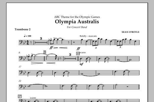 Download Sean O'Boyle Olympia Australis (Concert Band) - Trom Sheet Music