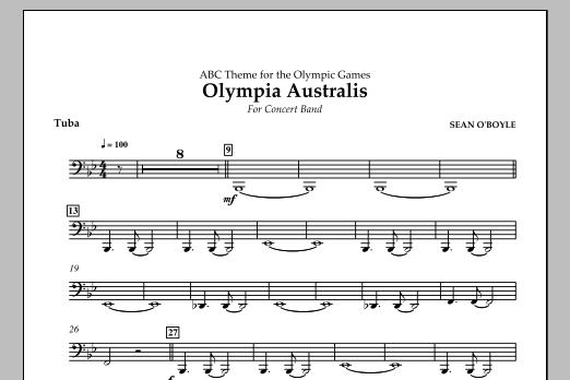 Download Sean O'Boyle Olympia Australis (Concert Band) - Tuba Sheet Music