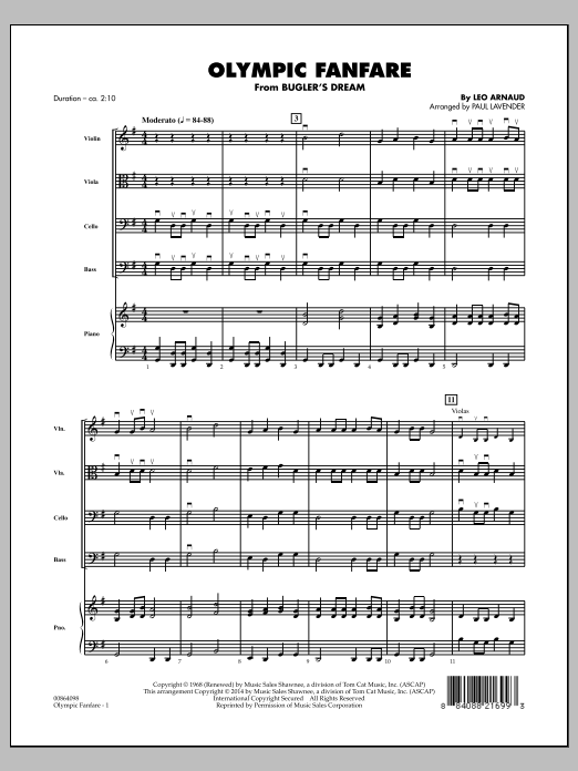 Download Paul Lavender Olympic Fanfare (Bugler's Dream) - Cond Sheet Music