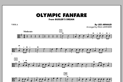 Download Paul Lavender Olympic Fanfare (Bugler's Dream) - Viol Sheet Music