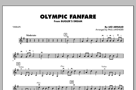 Download Paul Lavender Olympic Fanfare (Bugler's Dream) - Viol Sheet Music