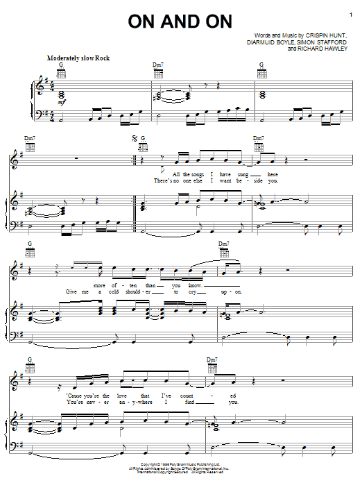 Download Longpigs On And On Sheet Music