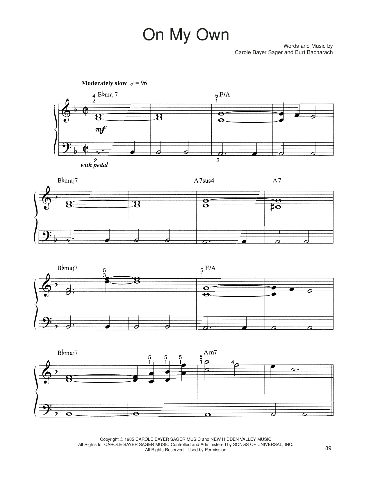 Download Patti LaBelle & Michael McDonald On My Own Sheet Music