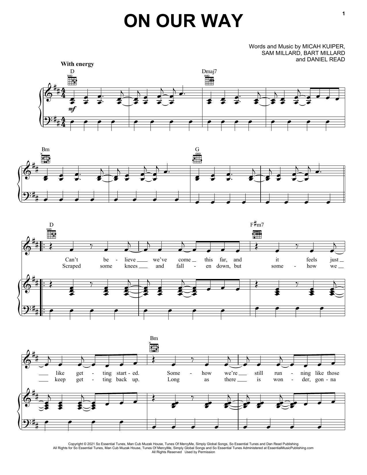 Download MercyMe On Our Way (feat. Sam Wesley) Sheet Music