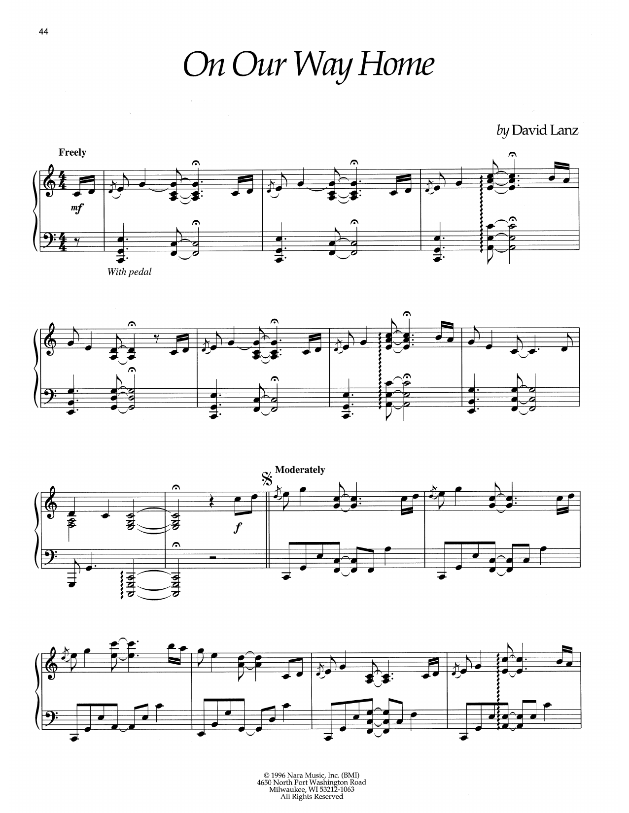 Download David Lanz On Our Way Home Sheet Music