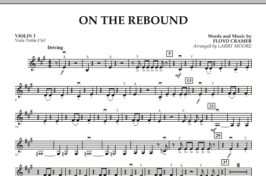 Download Larry Moore On the Rebound - Violin 3 (Viola Treble Sheet Music