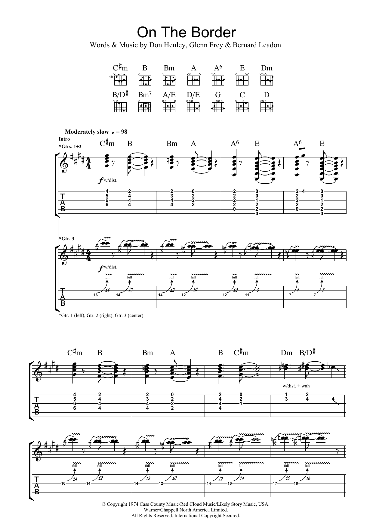 Download Eagles On The Border Sheet Music