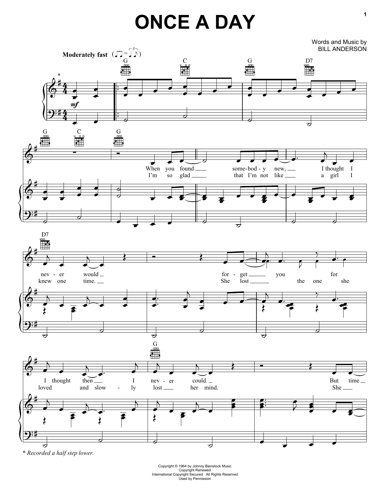 Download Connie Smith Once A Day Sheet Music