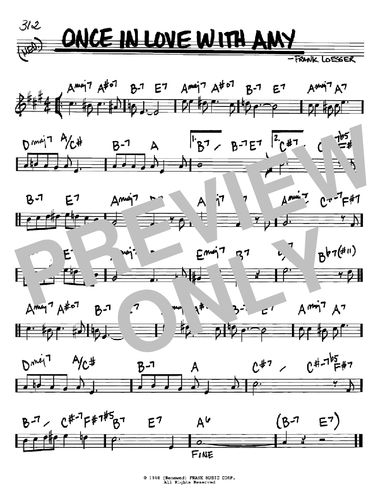 Download Frank Loesser Once In Love With Amy Sheet Music