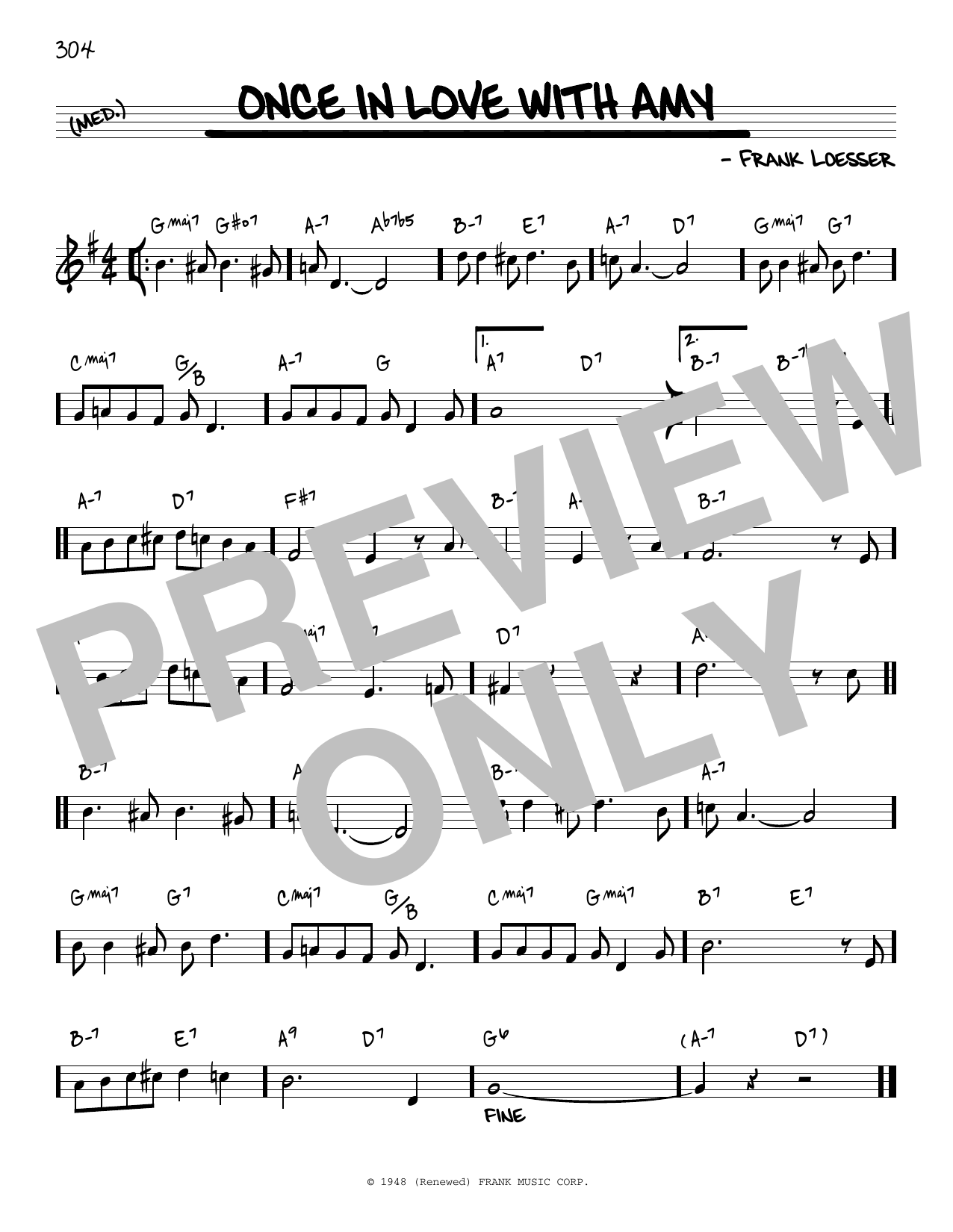 Download Frank Loesser Once In Love With Amy [Reharmonized ver Sheet Music