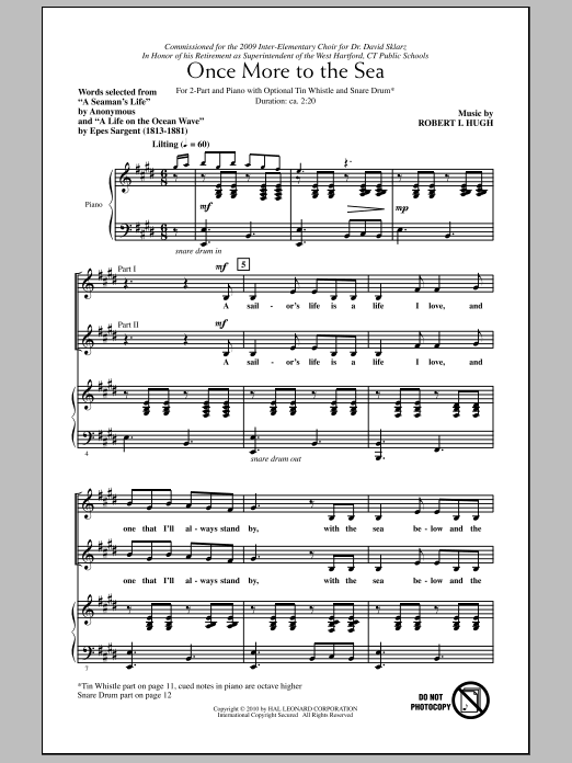 Download Robert Hugh Once More To The Sea Sheet Music