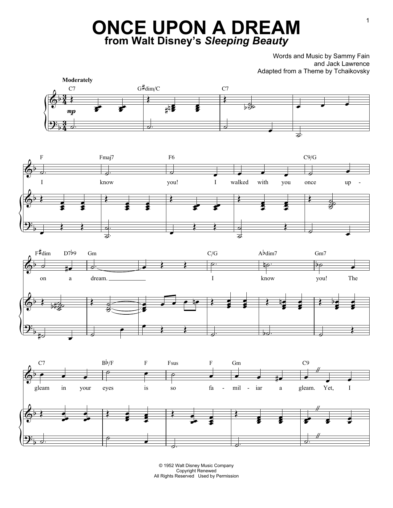Download Sammy Fain Once Upon A Dream Sheet Music