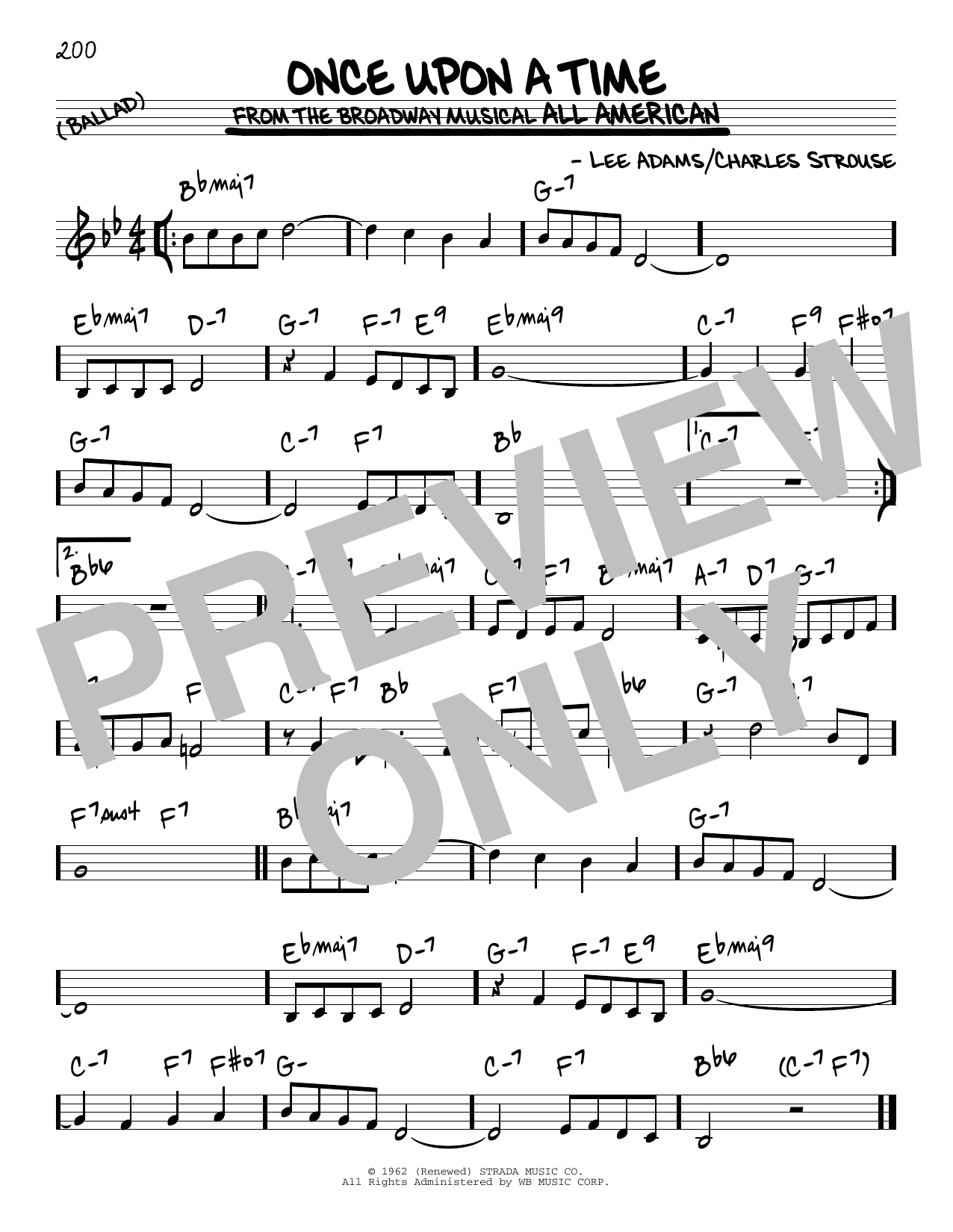 Download Charles Strouse Once Upon A Time Sheet Music