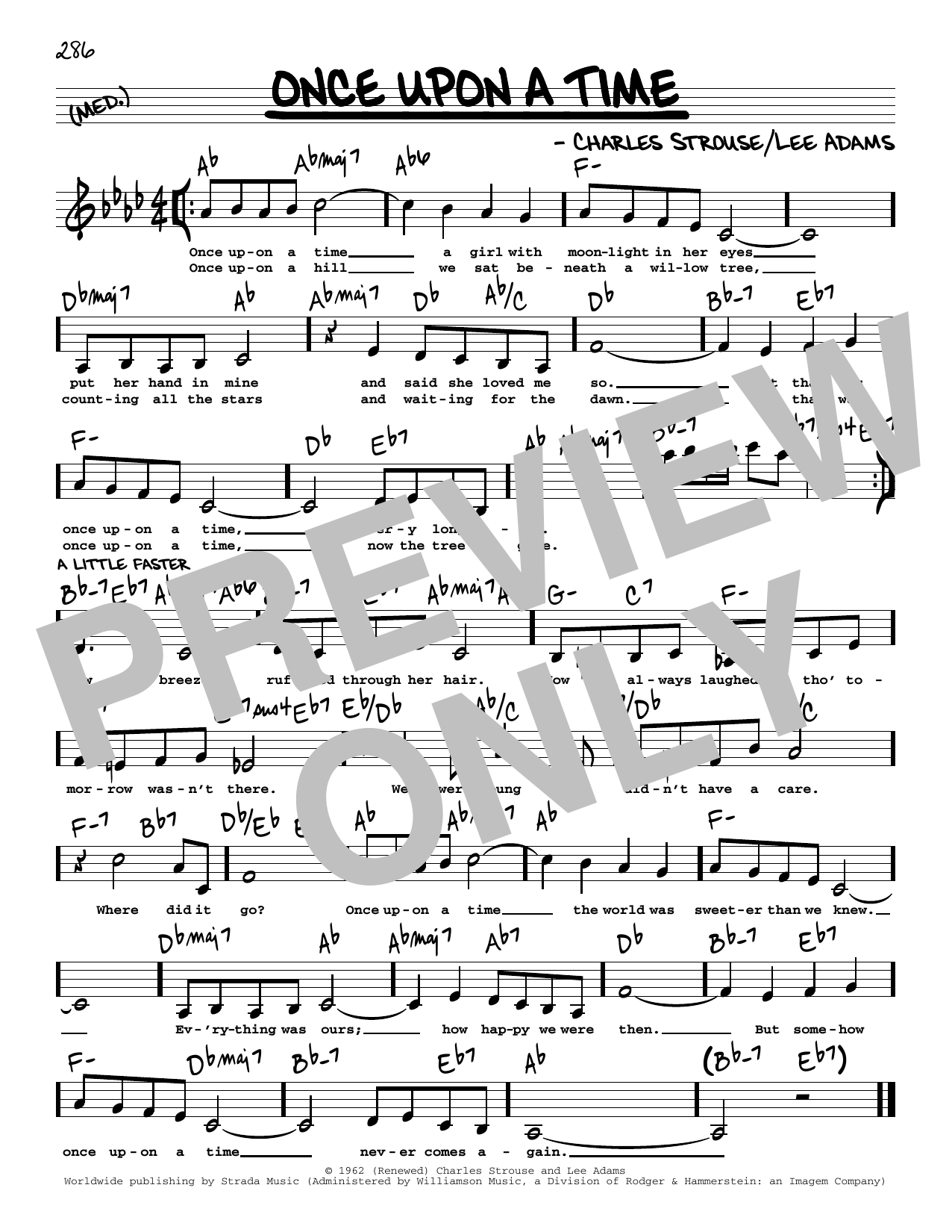Download Charles Strouse Once Upon A Time (Low Voice) Sheet Music