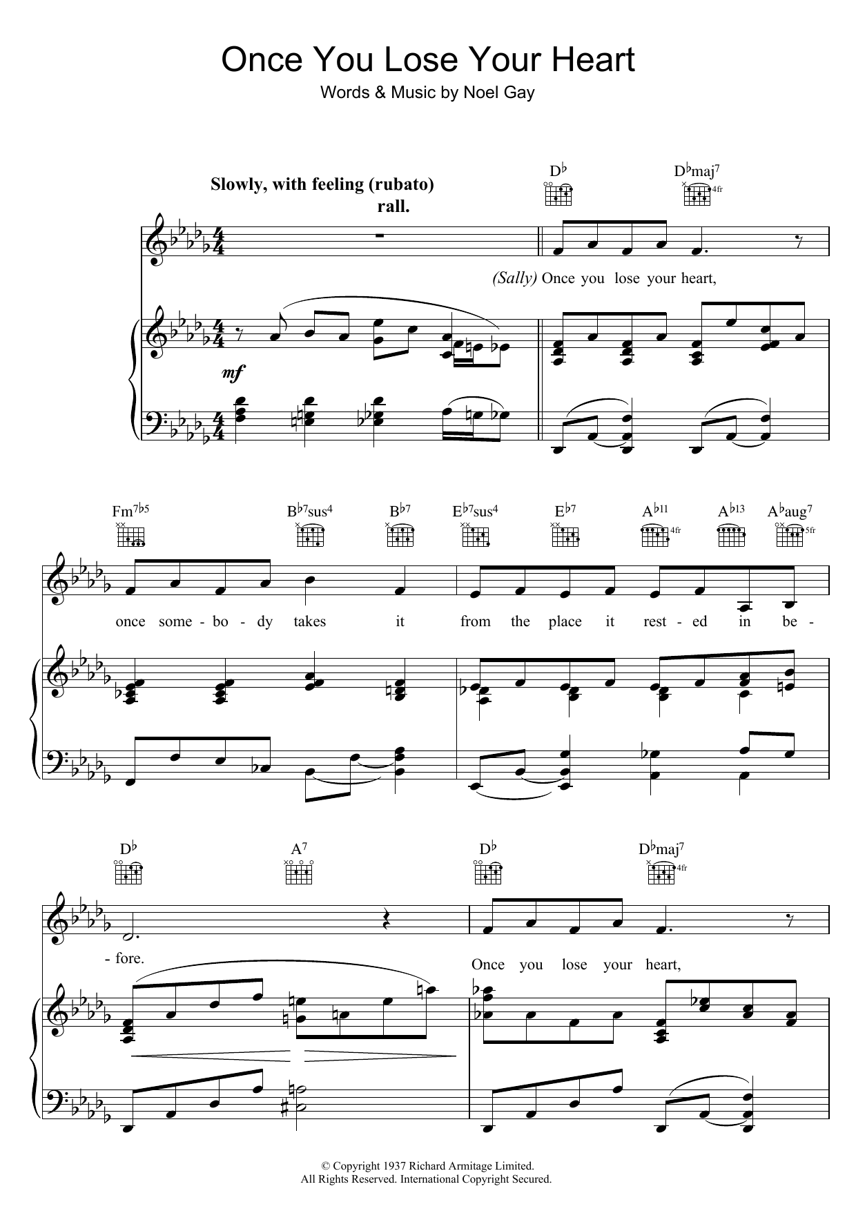 Download Noel Gay Once You Lose Your Heart (from Me And M Sheet Music