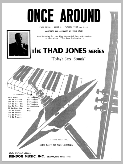 Download Thad Jones Once Around - Full Score Sheet Music