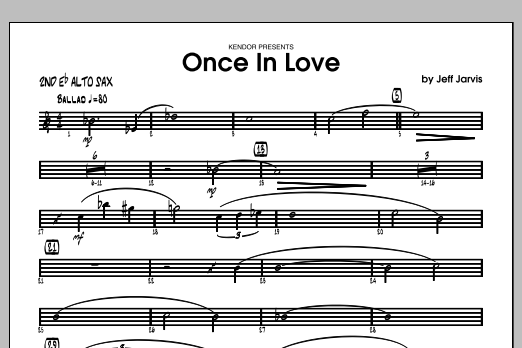 Download Jarvis Once In Love - Alto Sax 2 Sheet Music