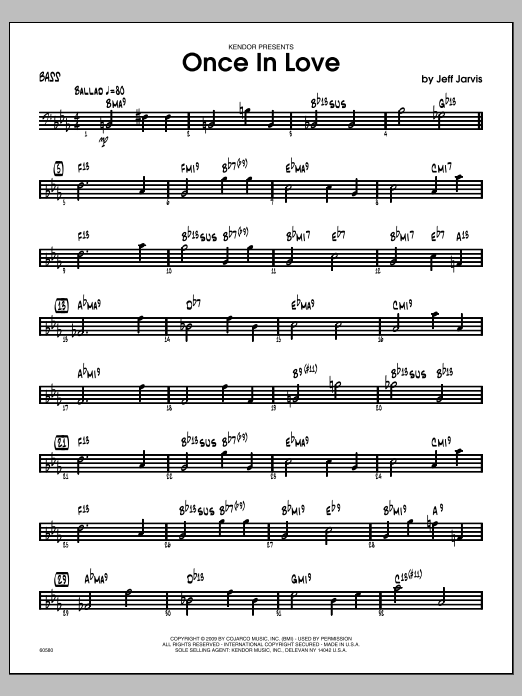 Download Jarvis Once In Love - Bass Sheet Music