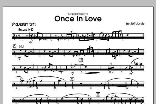 Download Jarvis Once In Love - Bb Clarinet Sheet Music