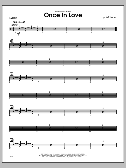 Download Jarvis Once In Love - Drums Sheet Music