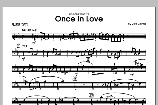 Download Jarvis Once In Love - Flute Sheet Music