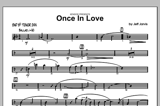 Download Jarvis Once In Love - Tenor Sax 2 Sheet Music