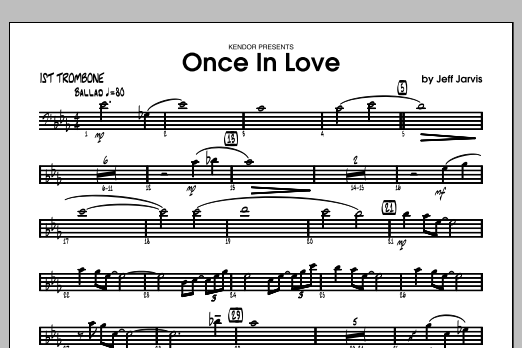 Download Jarvis Once In Love - Trombone 1 Sheet Music