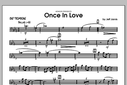 Download Jarvis Once In Love - Trombone 2 Sheet Music