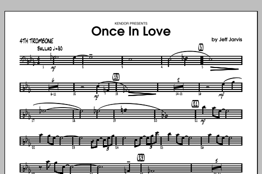 Download Jarvis Once In Love - Trombone 4 Sheet Music