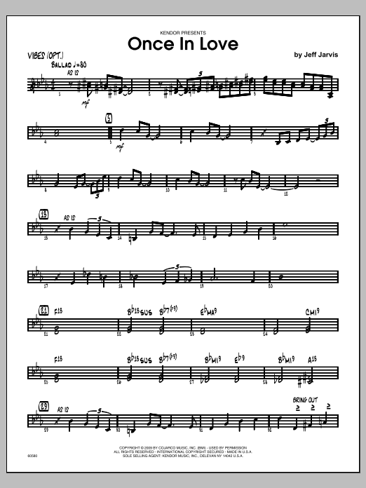 Download Jarvis Once In Love - Vibes Sheet Music