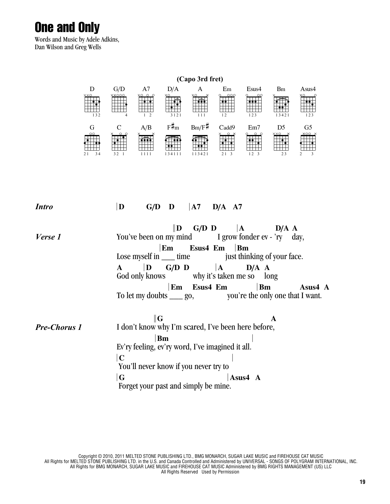 Download Adele One And Only Sheet Music
