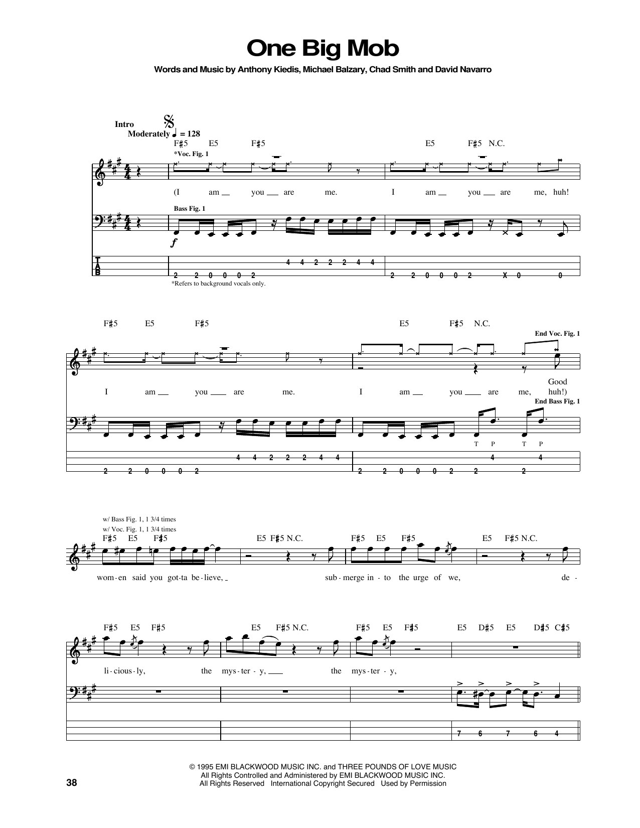 Download Red Hot Chili Peppers One Big Mob Sheet Music