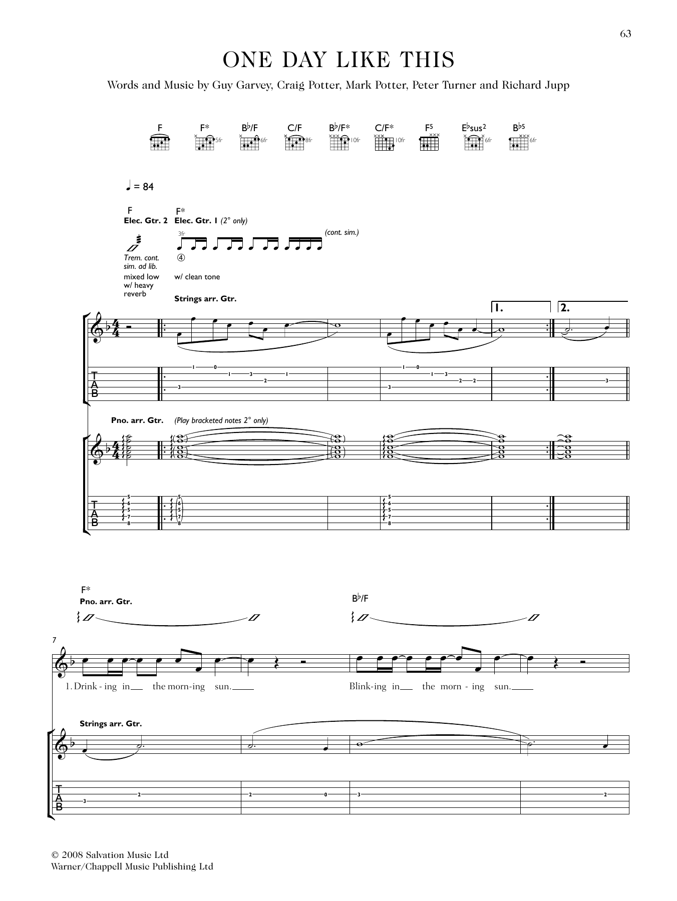 Download Elbow One Day Like This Sheet Music