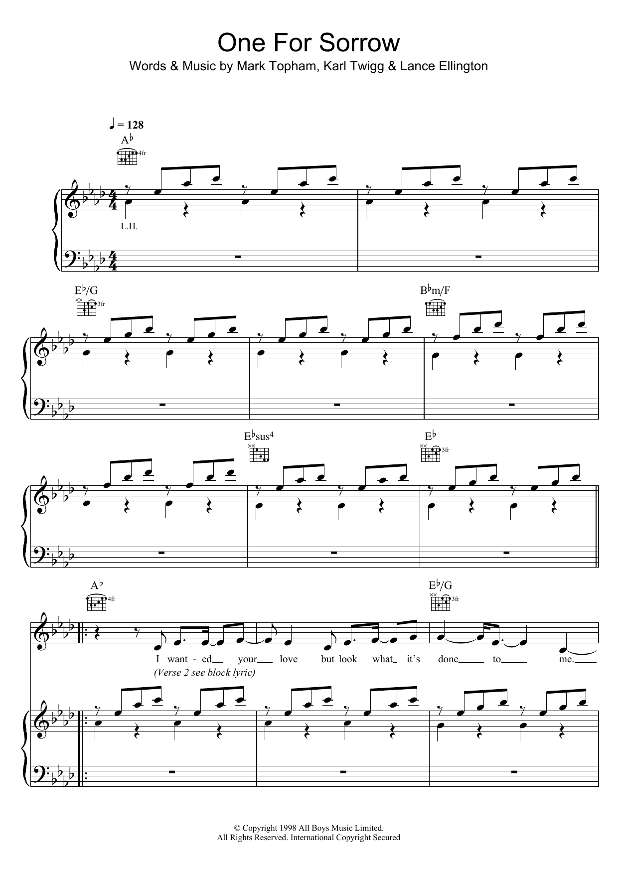 Download Steps One For Sorrow Sheet Music