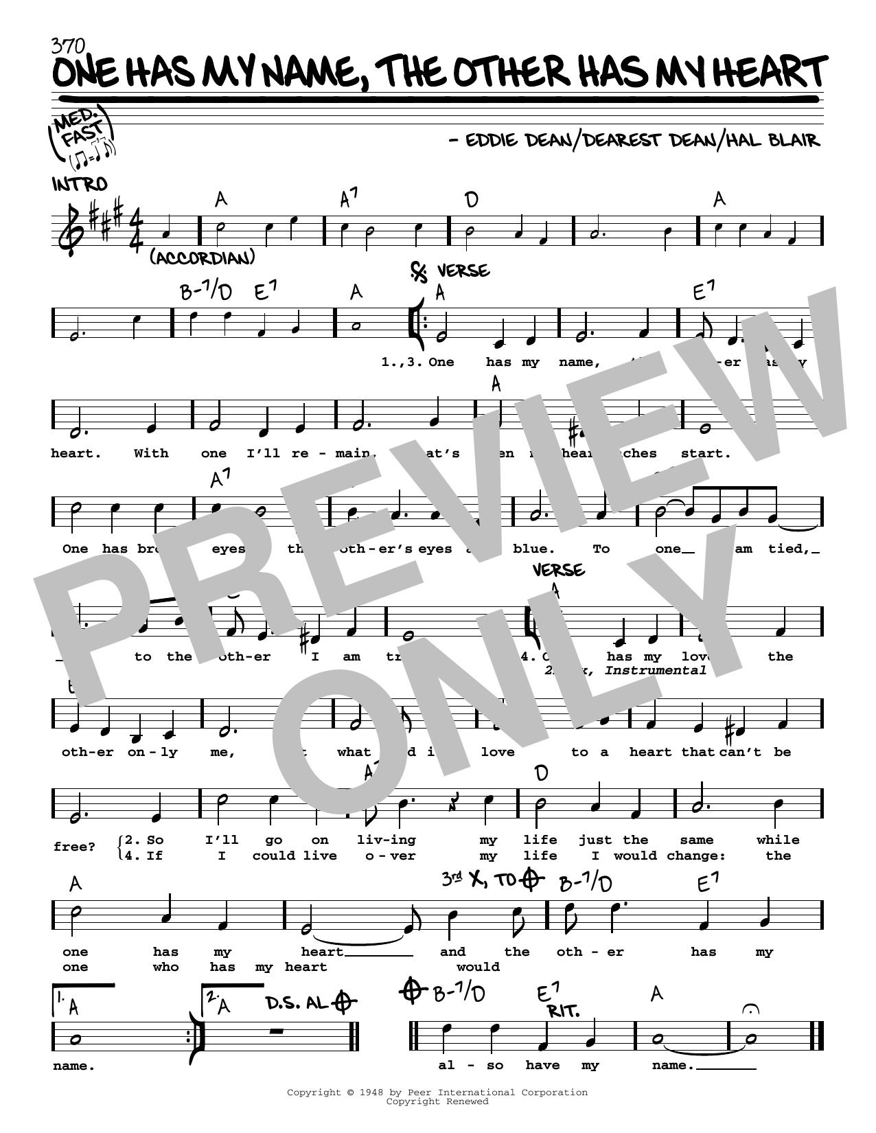Download Jimmy Wakely One Has My Name, The Other Has My Heart Sheet Music