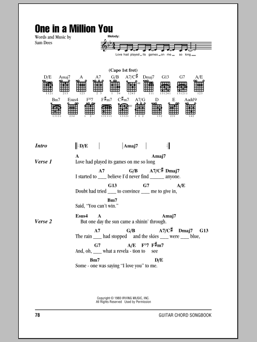 Download Larry Graham One In A Million You Sheet Music