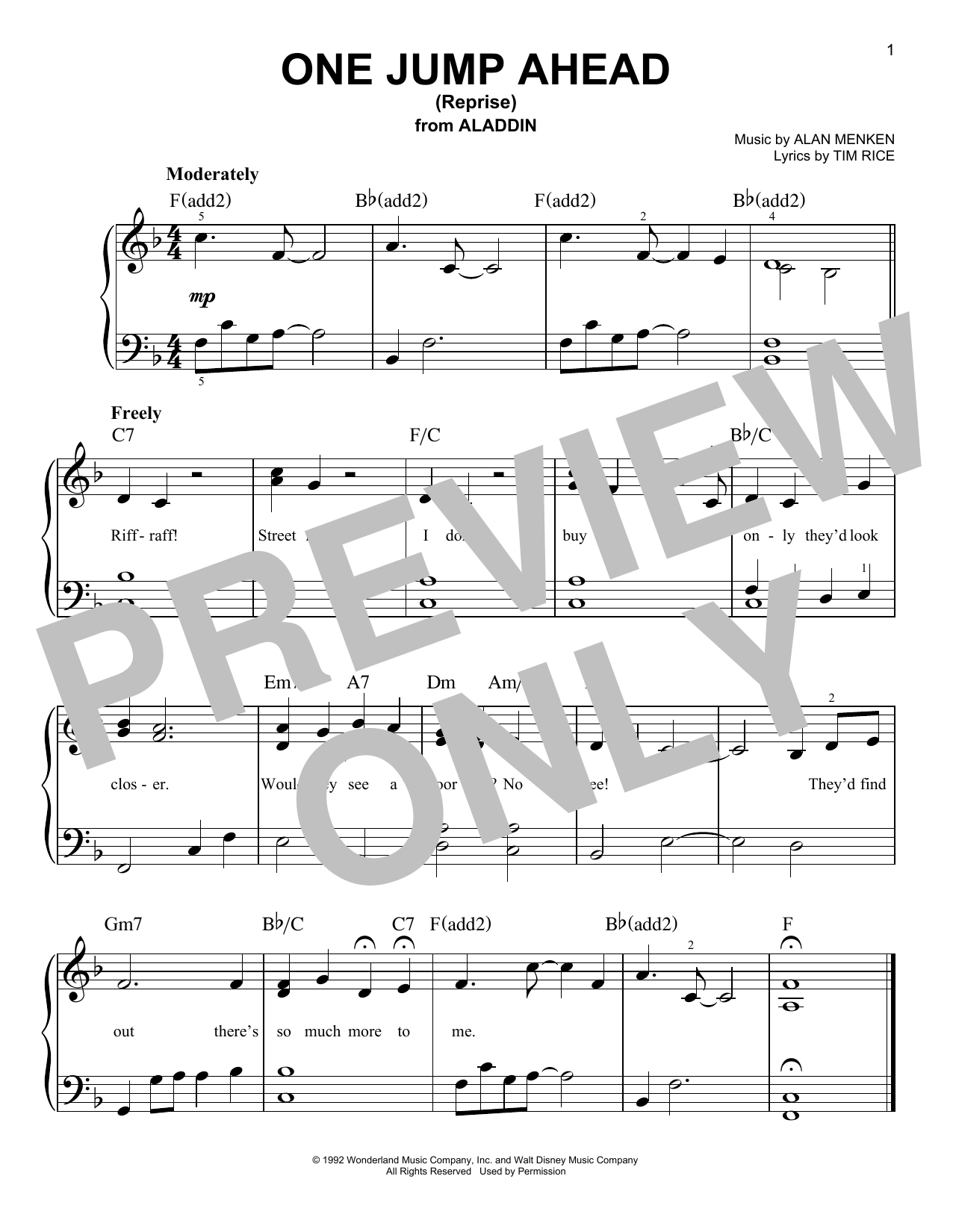 Download Mena Massoud One Jump Ahead (Reprise) (from Disney's Sheet Music
