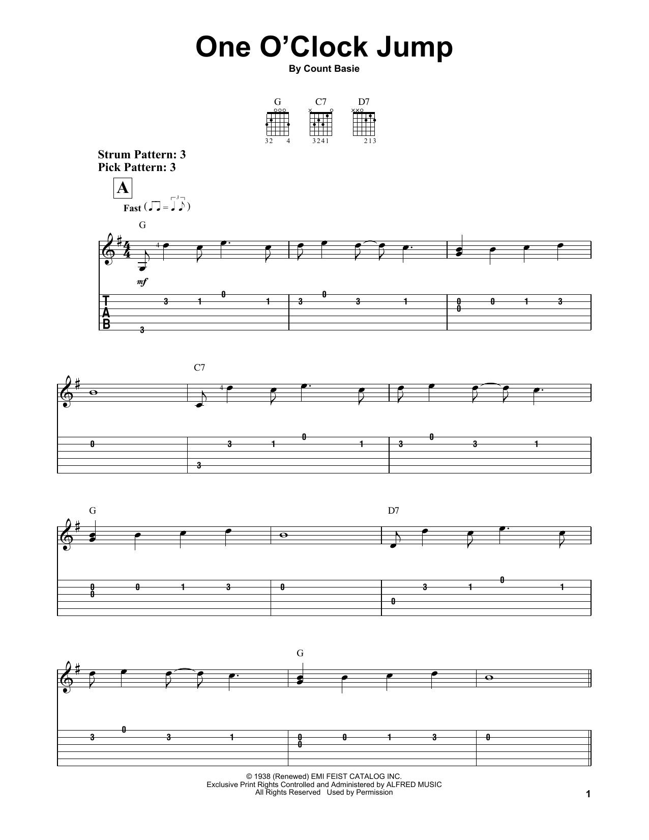 Download Count Basie One O'Clock Jump Sheet Music