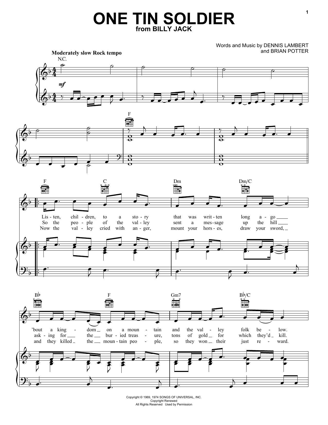 Download Coven One Tin Soldier Sheet Music