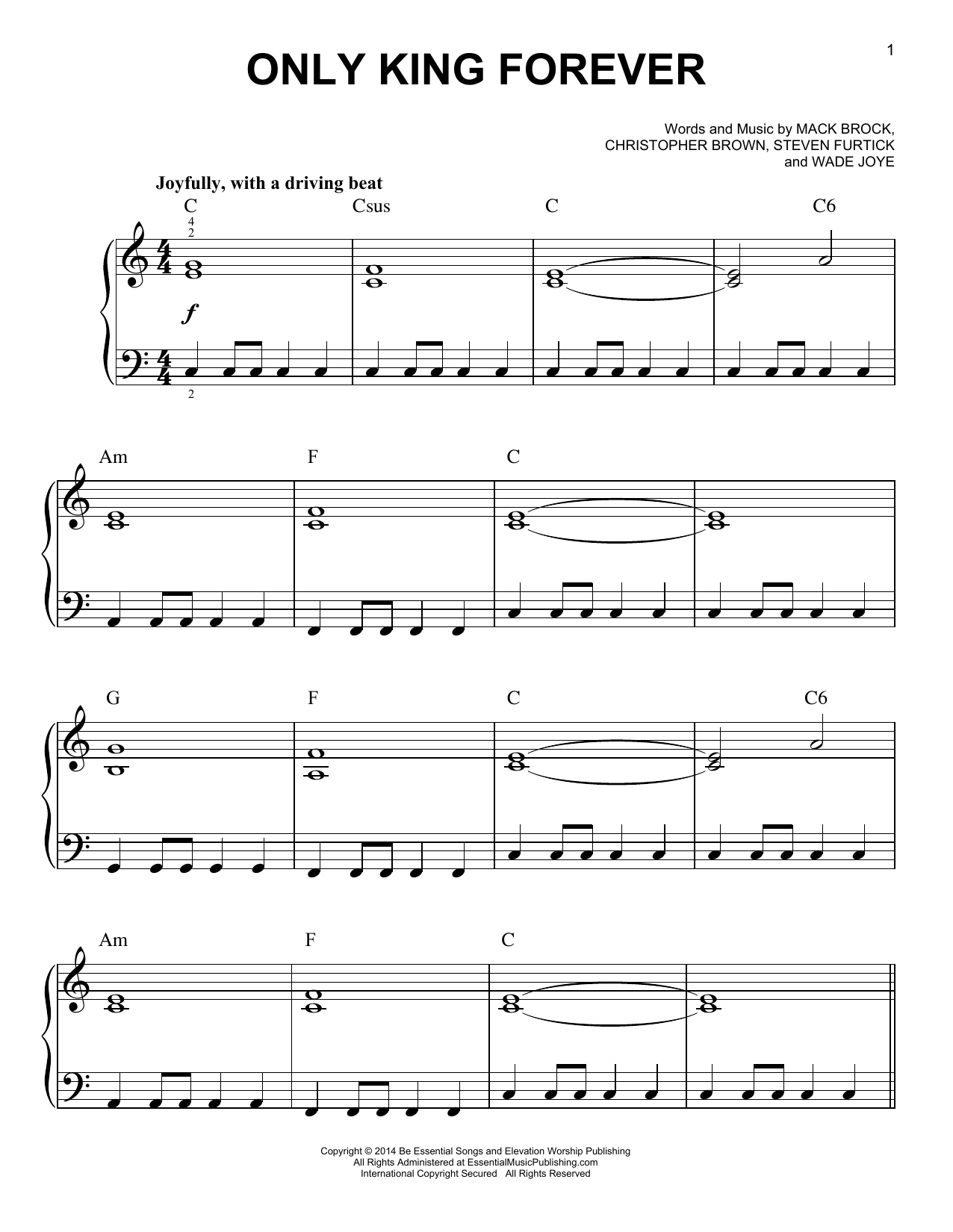 Download Elevation Worship Only King Forever Sheet Music