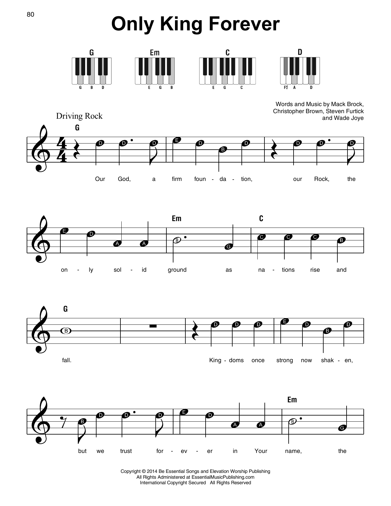 Download Elevation Worship Only King Forever Sheet Music