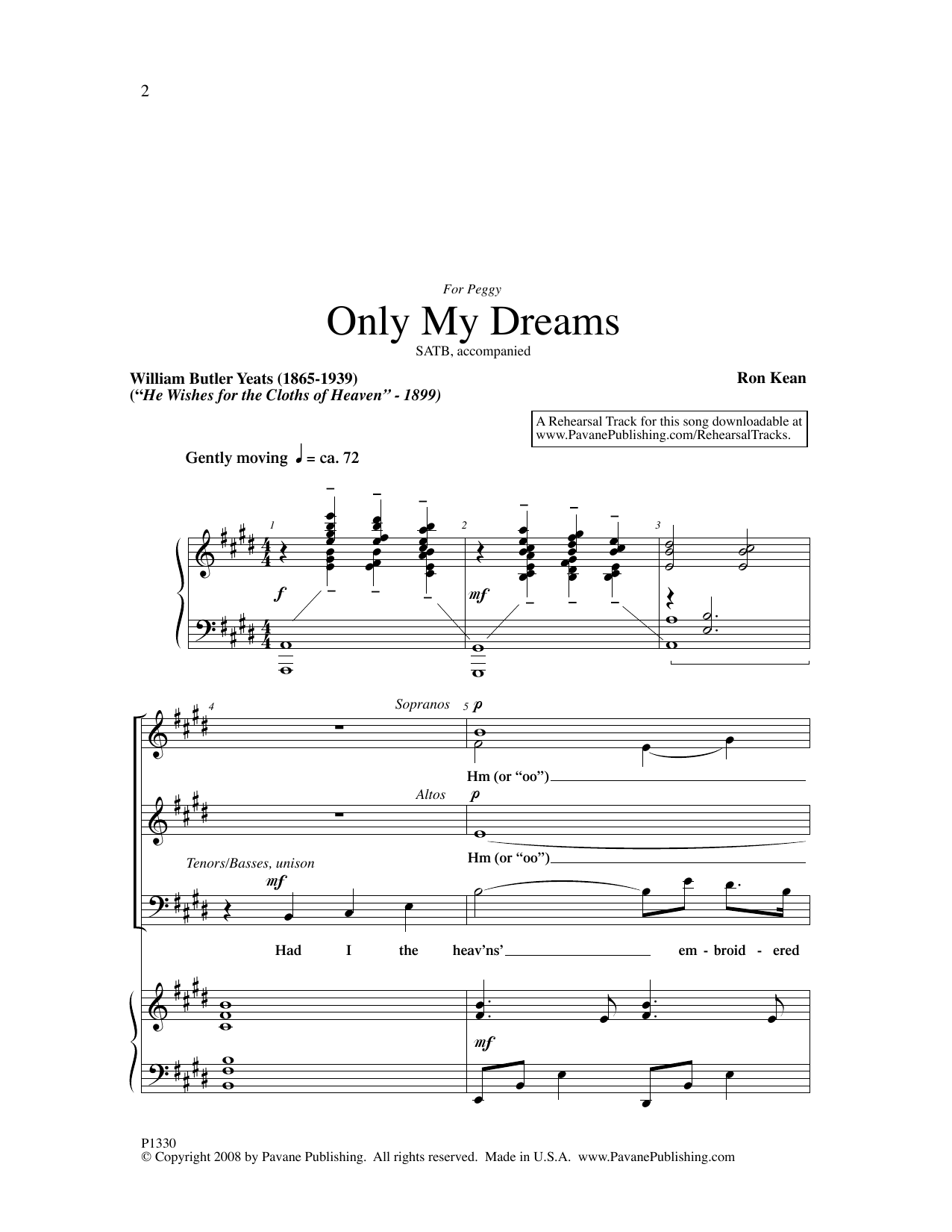 Download Ron Kean Only My Dreams Sheet Music